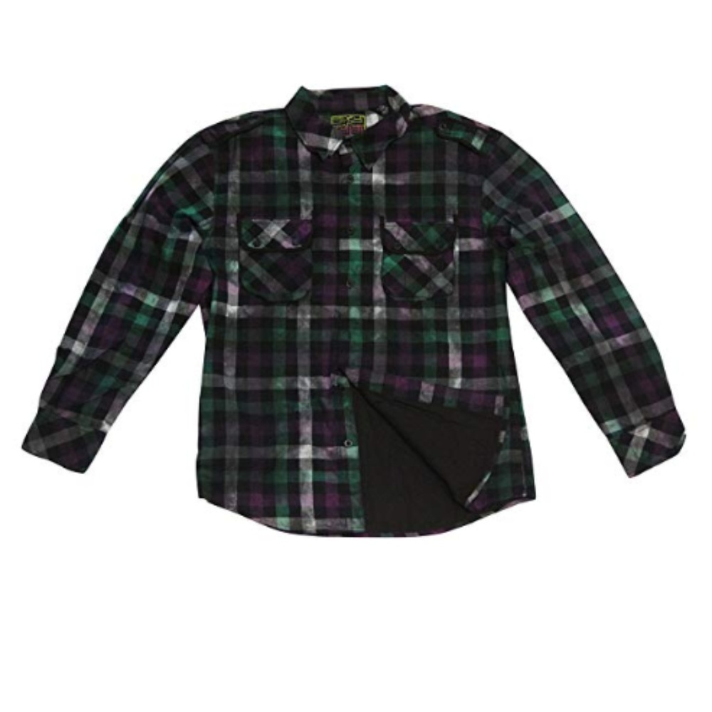 Roger Mens Big & Tall Plaid Button Down S…